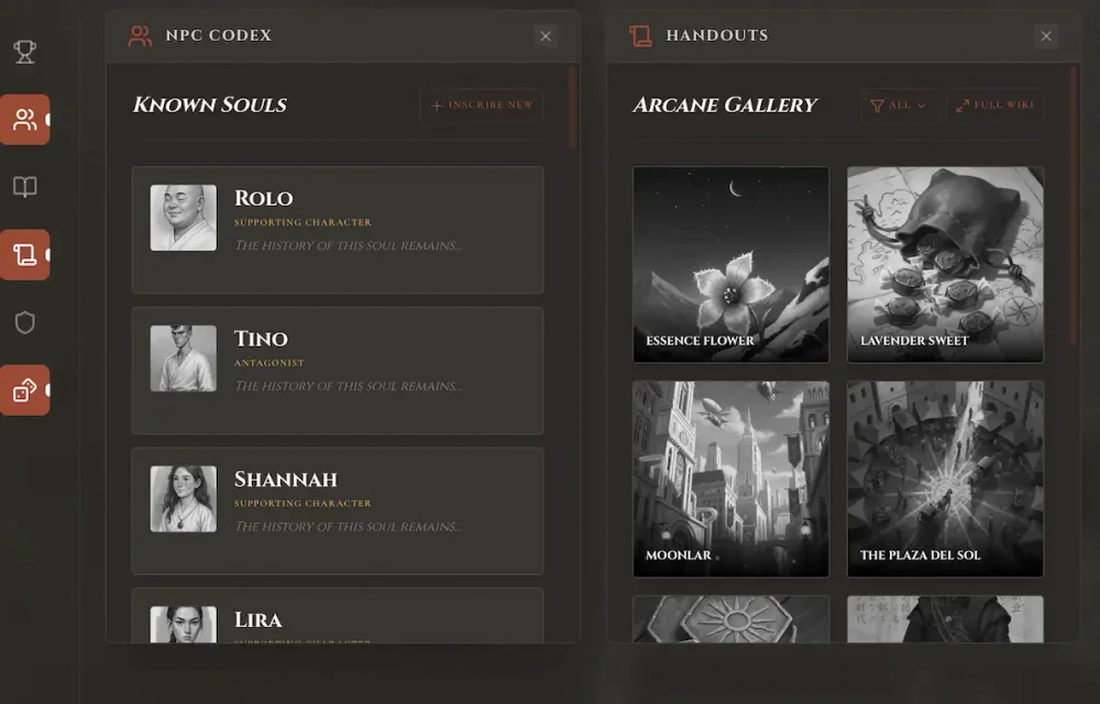 ForgeTales UI view